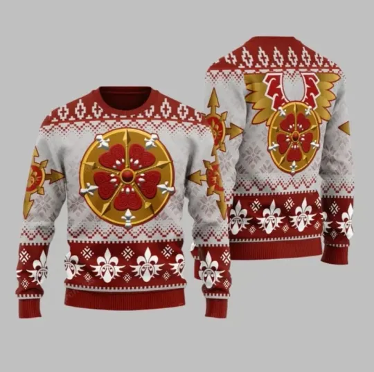 Discover 2025 Christmas Warhammer Sisters Of Battle Iconic Ugly Christmas Sweater