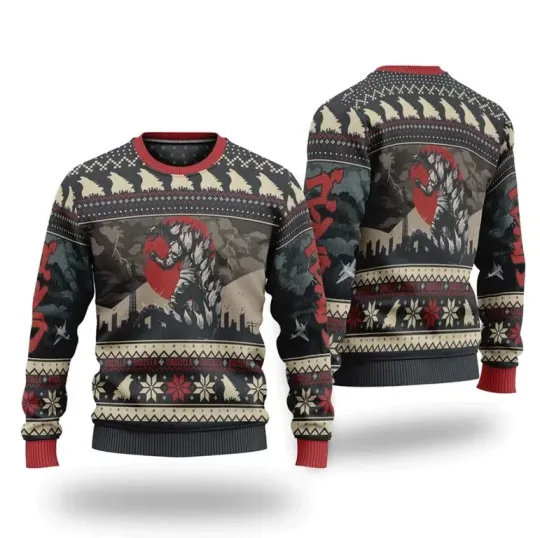 god zilla Movie Japanese Version 2023 Ugly Christmas Sweater