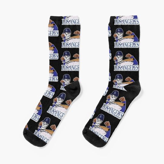 Discover Los angeles skull player Socks