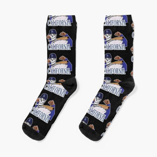 Discover California Skull player Socks