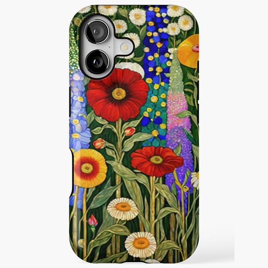 Discover Gustav Klimt Flower Garden iPhone Case