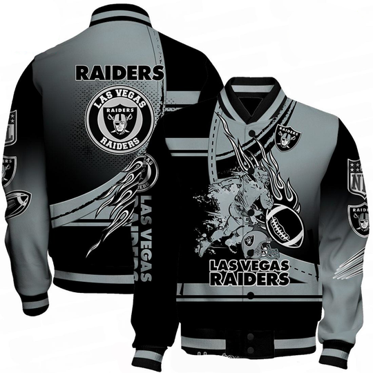 Las Vegas Raiders National Football League Pattern Varsity Jacket
