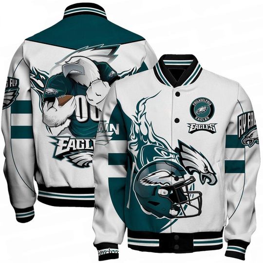 Discover Philadelphia Eagles National Football League AOP Varsity Jacket