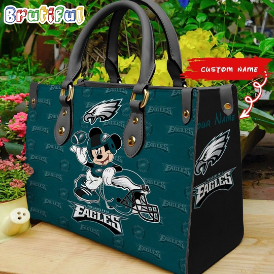 Philadelphias Team Eagles Leather Bag, Sport Leather Bag, Leather Bag For Women