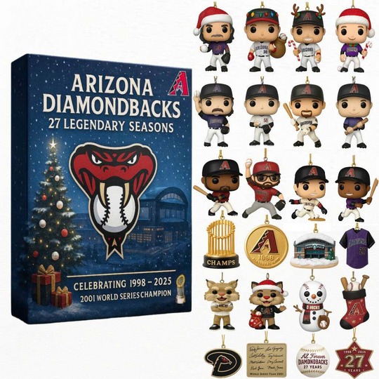 Arizonna Diamondbacks Advent Calendar 2025 27TH ANNIVERSARY Christmas Gift