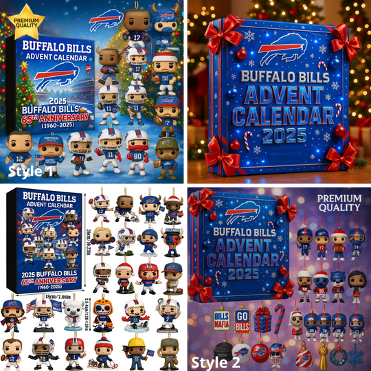 Buffalo Bills Advent Calendar 2025 65TH ANNIVERSARY Christmas Gift, 2D Acrylic