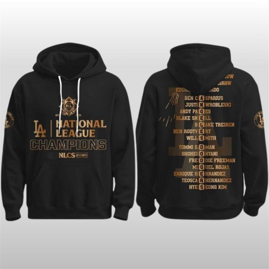 Dodgers National League Champions 2025 3D Hoodie