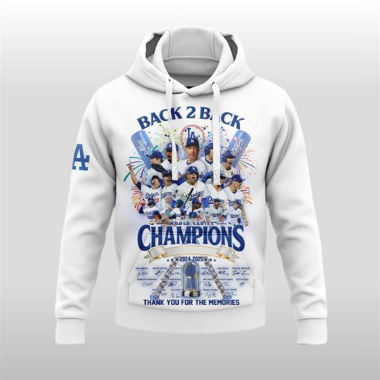 Dodgers 2025 World Series Champions 3D Hoodie