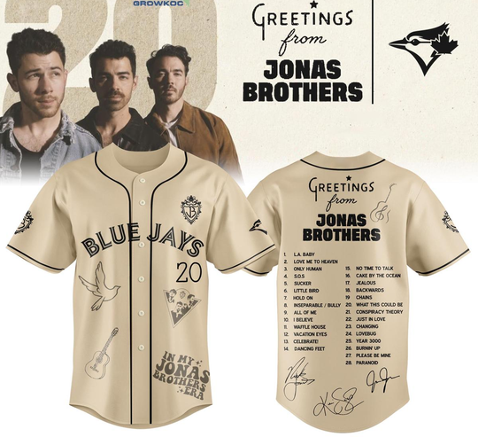 Toronto Blue Jays x Greetings From Jonas Brothers Jersey