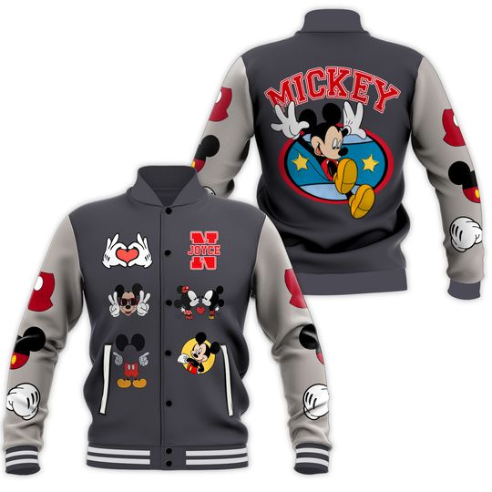 Mickey Mouse Varsity Jacket, Baseball Outfit, Personalized Disney Jacket