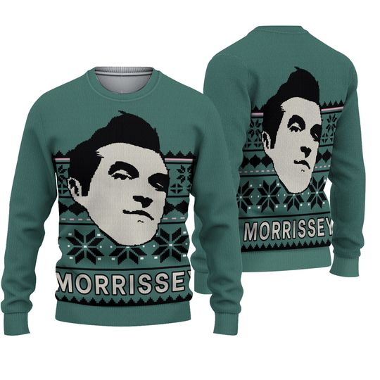 MORRISSEY RARE Viva Moz Ugly Christmas Sweater. Size Medium