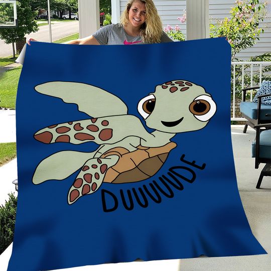 Cute Duuuude Baby Blankets, Cute Squirt Turtle Baby Blankets, Finding Nemo, Disney Matching Baby Blankets