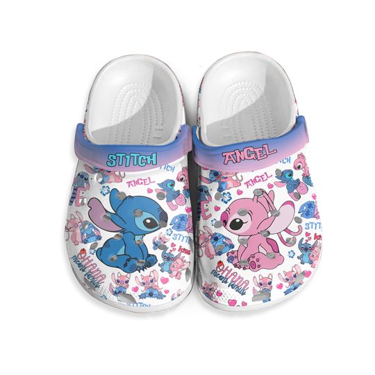 Stitch Shoes, Stitch And Angel Sandals, Disney Stitch Sandals, Stitch Summer Sandals, Angel Sandals, Cartoon Shoes, Stitch Lovers Gift