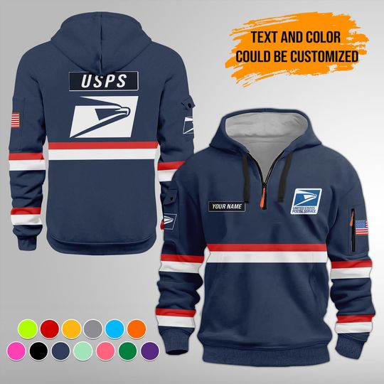Personalized Name Love Postal Workers Tactical Hoodie