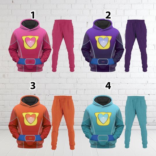 Discover SuperKitties Hoodie and Joggers Set for Halloween Cosplay Costume, Super Cat Hero Halloween Clothing