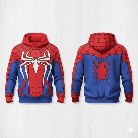 Discover Spider Hero Tech Suit Hoodie 3D, Superhero Cosplay Pullover