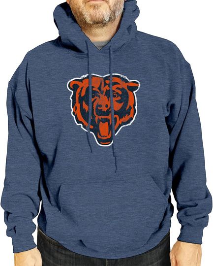 Discover Team Fan Apparel football Adult Unisex Modern Throwback Ultra Soft Hooded Sweatshirt, Heathered Football Hoodie