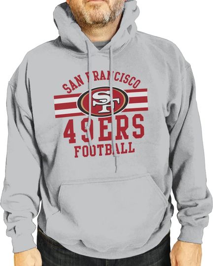 Discover Team Fan Apparel football Team Stripe Hooded Sweatshirt- Soft Pullover Sports Hoodie For Men & Women - Made Of Cotton & Polyester