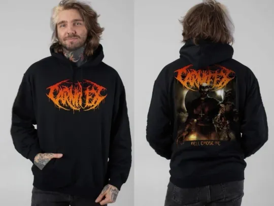 Discover Carnifex Hell Chose Me Hoodie Deathcore Band Merch Graphic Dark Unisex Pullover