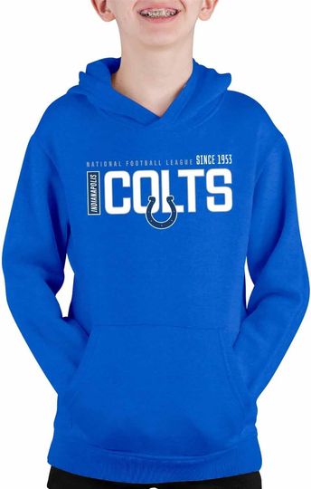 Discover Team Fan Apparel football Youth Modern Endzone Football Hooded Sweatshirt, For Boys and Girls, Pro Hoodie Pullover