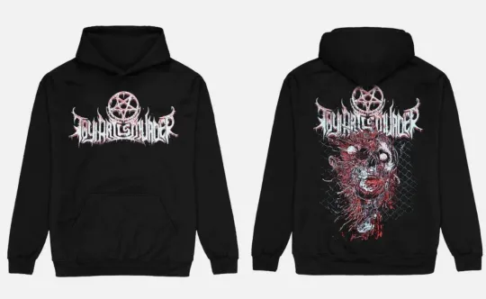 Barbed Wire Hoodie Thy Art Is Murder Band Merch Dark Graphic Streetwear Unisex