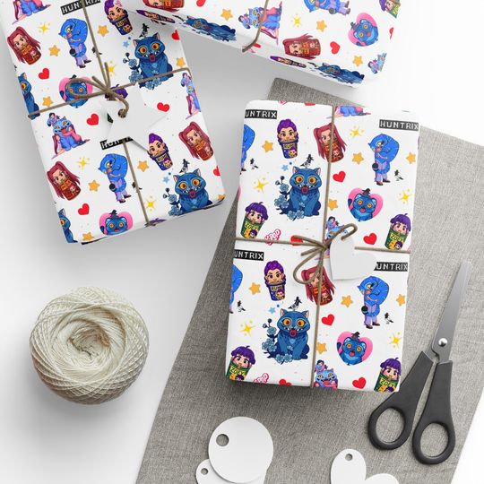 Discover Kpop Demon Hunter Wrapping Paper | Anime Gift Wrap | Kawaii Otaku Gift Wrap | Idol-Inspired Wrapping Sheet | Cute Birthday Gift for Fans