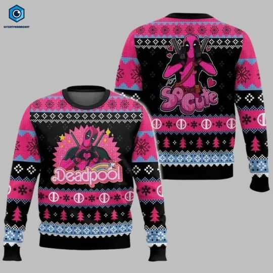 Deadpool So Cute Ugly Christmas Sweater, Deadpool 3 Christmas Sweater