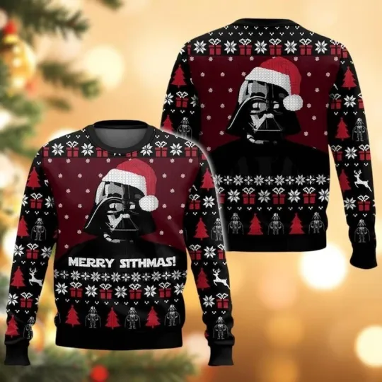 Darth Vader Christmas Ugly Sweater, Star Wars Movie Xmas Sweater