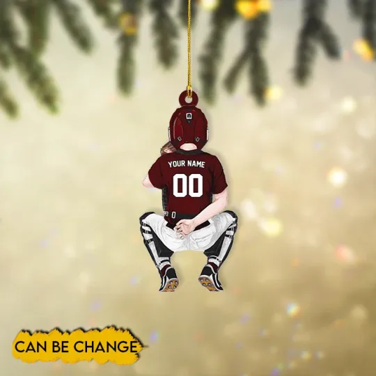 Discover Personalized American Football Ornament, Football Player Christmas Ornament