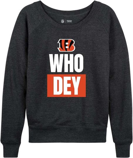 Team Fan Apparel football Team Slogan, Light Weight Slouchy Fit Crewneck Pullover for Fans