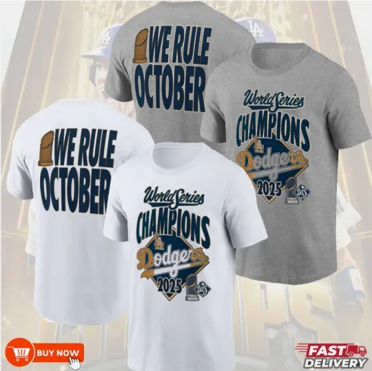 Discover Los Angeles World Series Champions Back To Back T Shirt - Multicolors