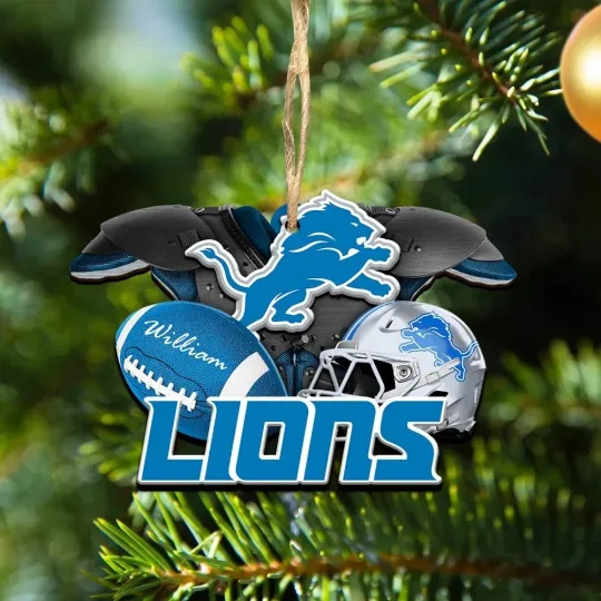 Discover Personalized Detroit Team Lions Sport Ornament Gift For Fans