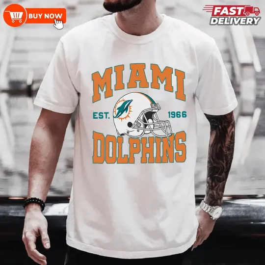 Miami Dolphins 1966 Helmet Football Team T-Shirt