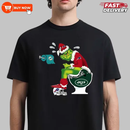 Discover New England Patriot  funny character Santa Toilet Funny T-Shirt