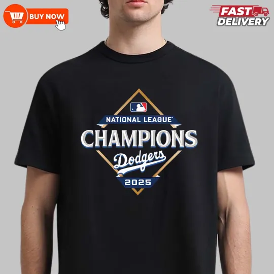 Discover Los Angeles Dodgers National League Champions T-Shirt