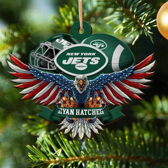 Discover Personalized New York Team Football Jetss Eagle Sport Ornament, Gift For Fans