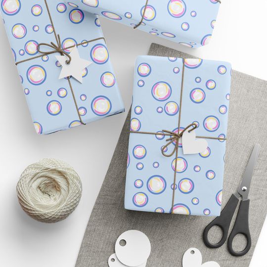 Discover Light Blue Pool Party & Baby Shower Wrapping Paper Rolls with Under-the-Sea Design