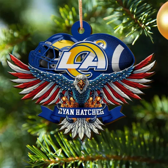 Discover Personalized Los Angeles Team Football Ramss Eagle Sport Ornament, Gift For Fans