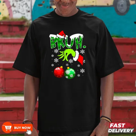 Discover Bruh funny character Christmas Funny Christmas TShirt - Multicolors, S-5XL