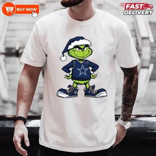 Discover Dallas Cowboys funny character Christmas Football TShirt - Multicolors, S-5XL