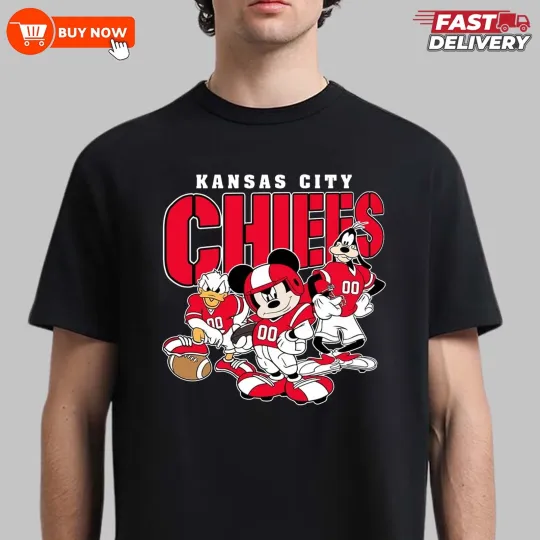 Discover Kansas City Chiefs Mickey and Friends football Football TShirt - Multicolors, S-5XL