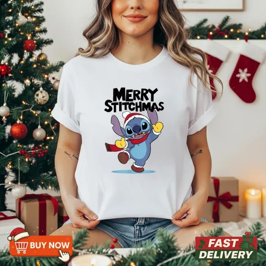 Discover Disney Lilo & Stitch Christmas Merry Stitchmas TShirt - Multicolors, S-5XL