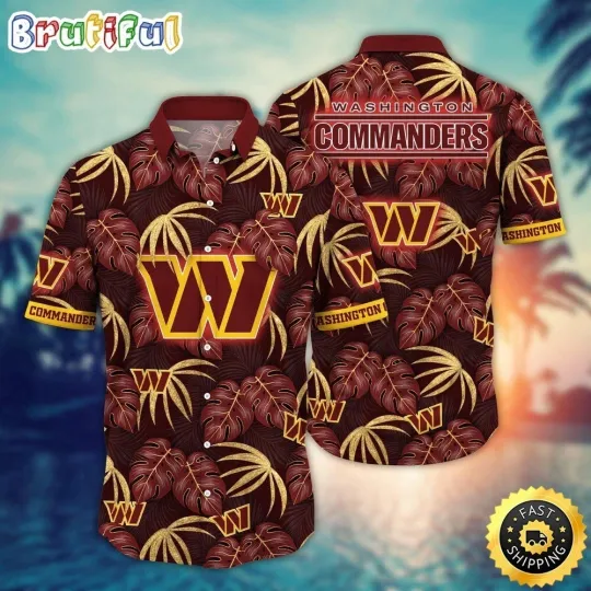 Discover Washington Football Team Commanderss Hawaiian Shirt Button Down