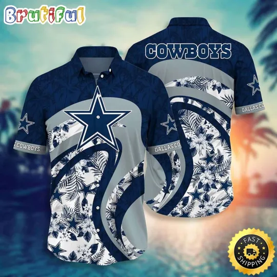 Discover Dallas Football Team Cowboyss Hawaiian Button Down Shirt