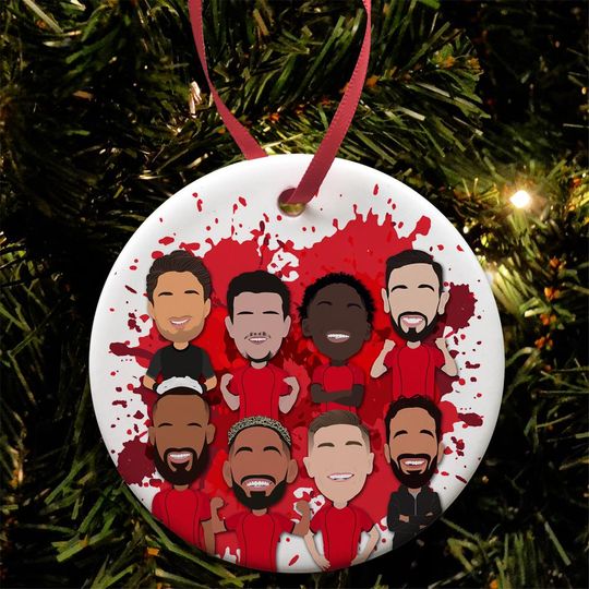 Discover Manchester United 2024-25 & 2025-26 Christmas Tree Ceramic Bauble - Red Devils Ornament
