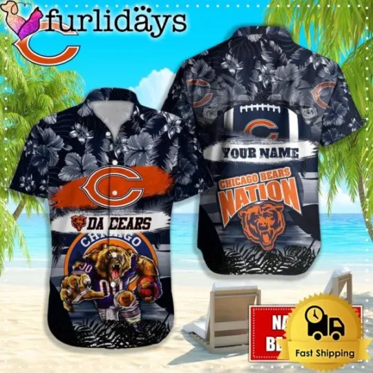 Discover Chicago Football Team Bearss Hawaiian Shirt Button Down Unisex Adults