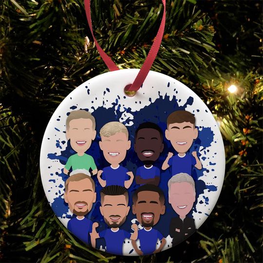 Discover Everton 2024-25 & 2025-26 Ceramic Christmas Bauble Pickford Fan Gift