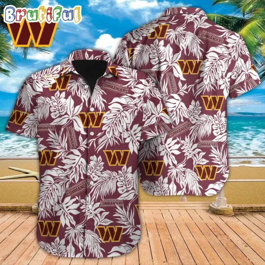 Discover Washington Football Team Commanderss Hawaiian Shirt Button Down Unisex Adults