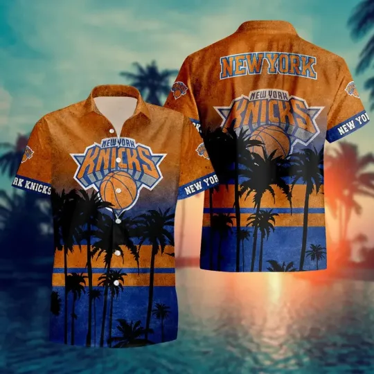 Discover New York Basketball Team Knickss Hawaiian Button Down Shirt Unisex Adults