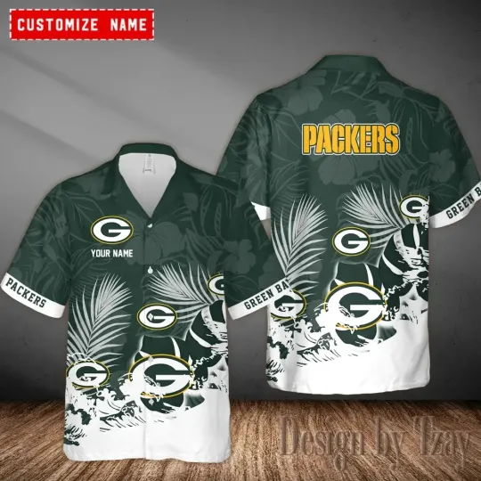 Discover Green Bay Football Team Packerss Hawaiian Button Down Shirt Unisex Adults